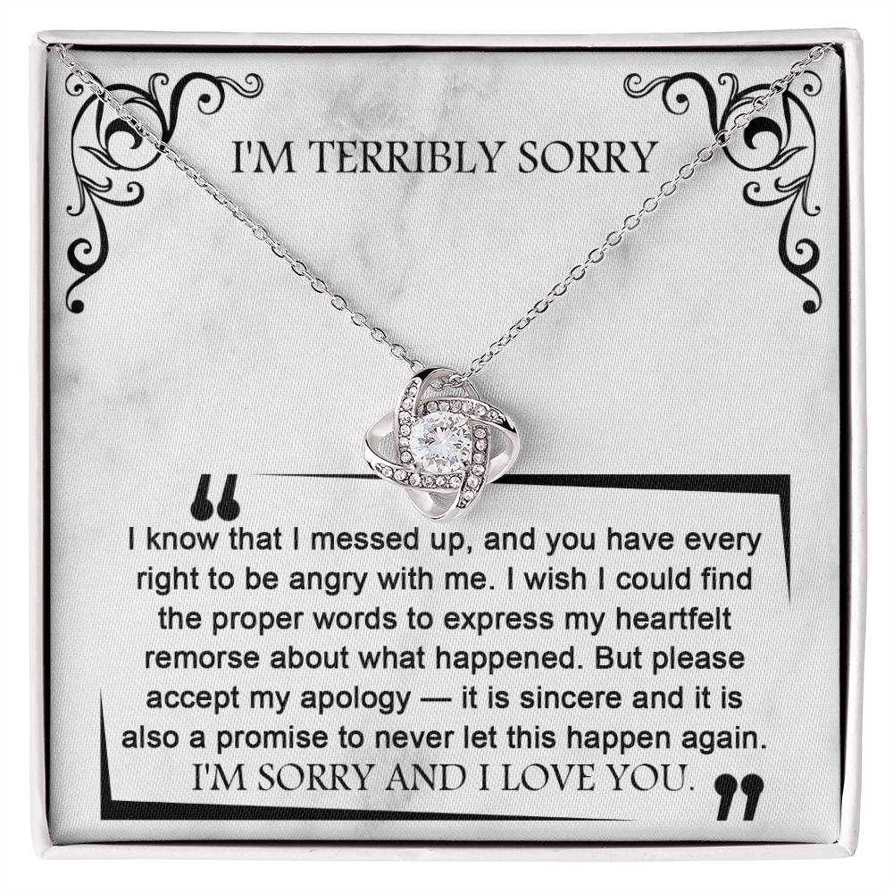Sorry - Angry With Me - Love Knot Necklace