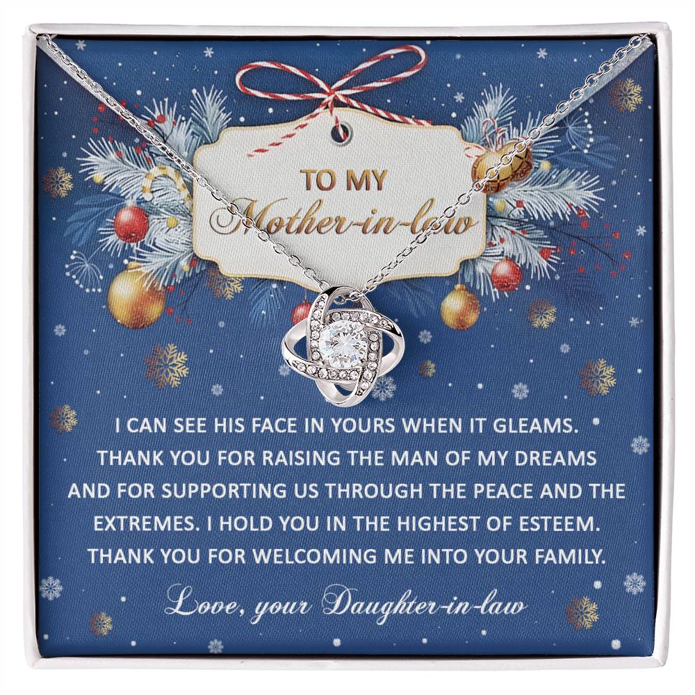 Mother-in-law - I Hold You - Love Knot Necklace