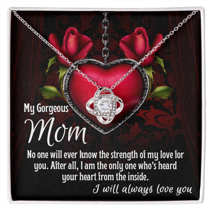 Mom - Heard Your Heart - Love Knot Necklace