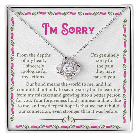 Sorry - A Better Person - Love Knot Necklace