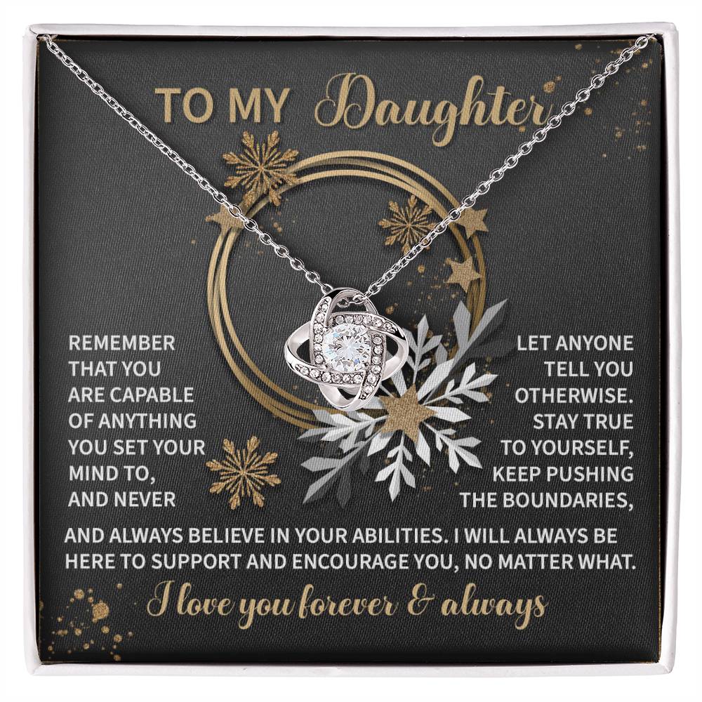 Daughter - Set Your Mind - Love Knot Necklace