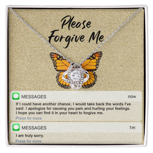 Sorry - In Your Heart - Love Knot Necklace