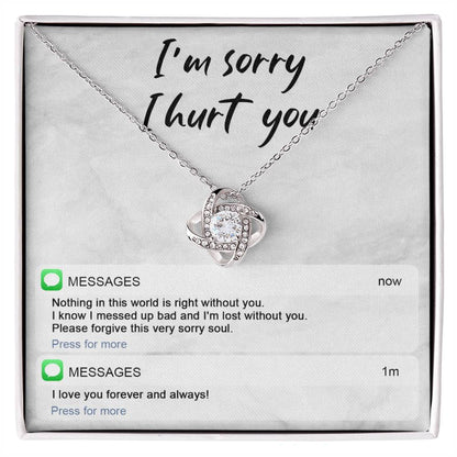 Sorry - Lost Without You - Love Knot Necklace