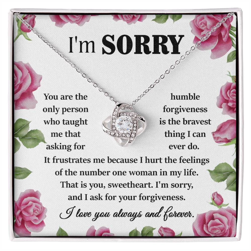 Sorry - Your Forgiveness - Love Knot Necklace