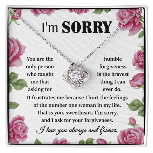 Sorry - Your Forgiveness - Love Knot Necklace
