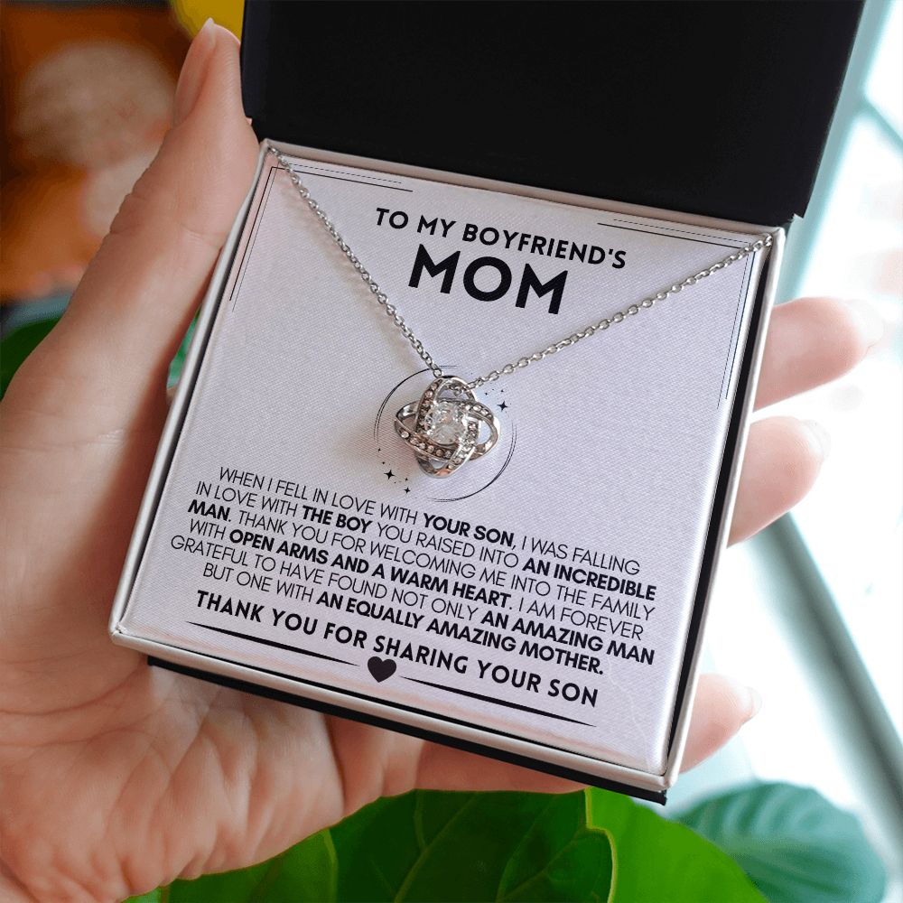 Boyfriend's Mom Necklace - Amazing Mother - Love Knot
