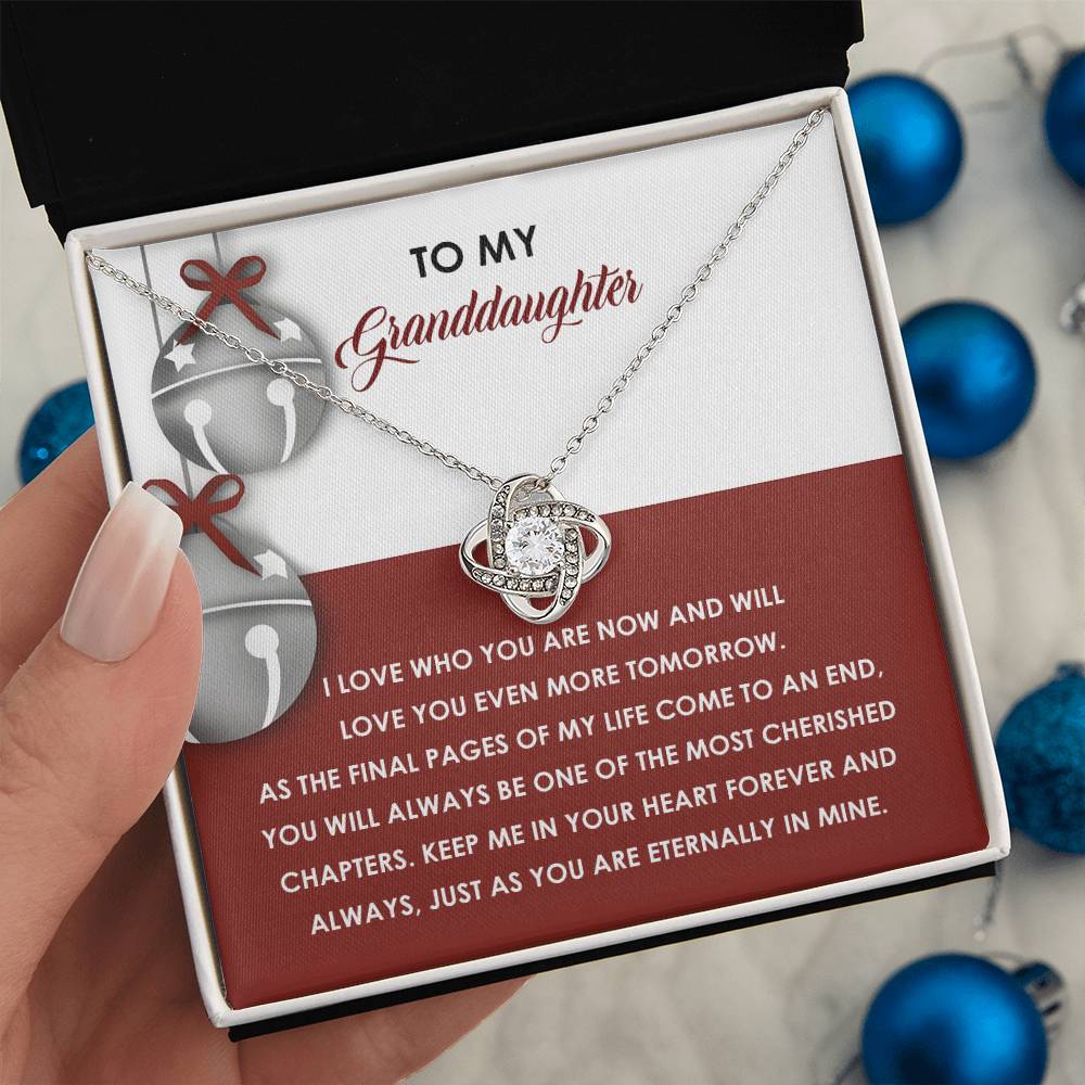 Granddaughter - To An End - Love Knot Necklace