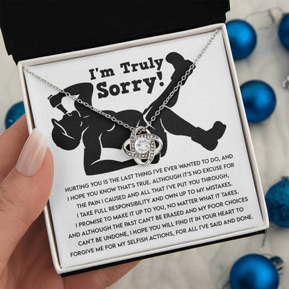 Sorry - Selfish Actions - Love Knot Necklace