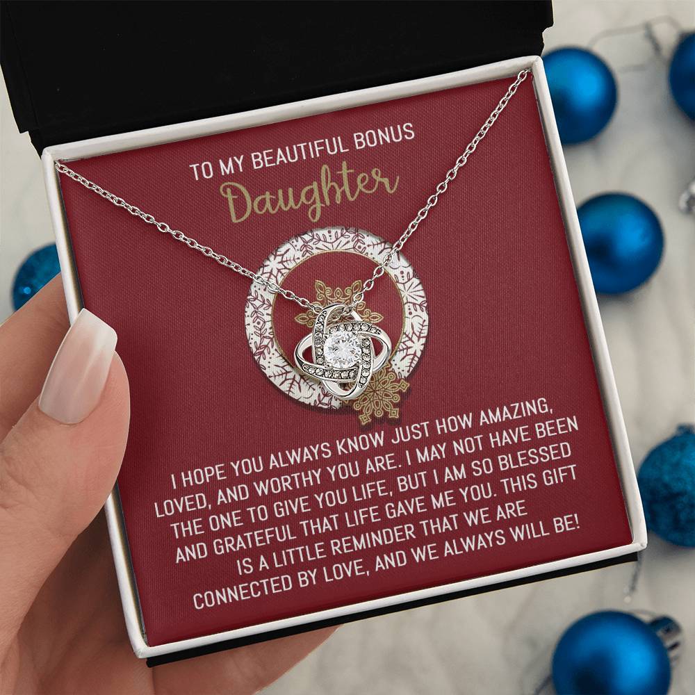Bonus Daughter - Always Will Be - Love Knot Necklace
