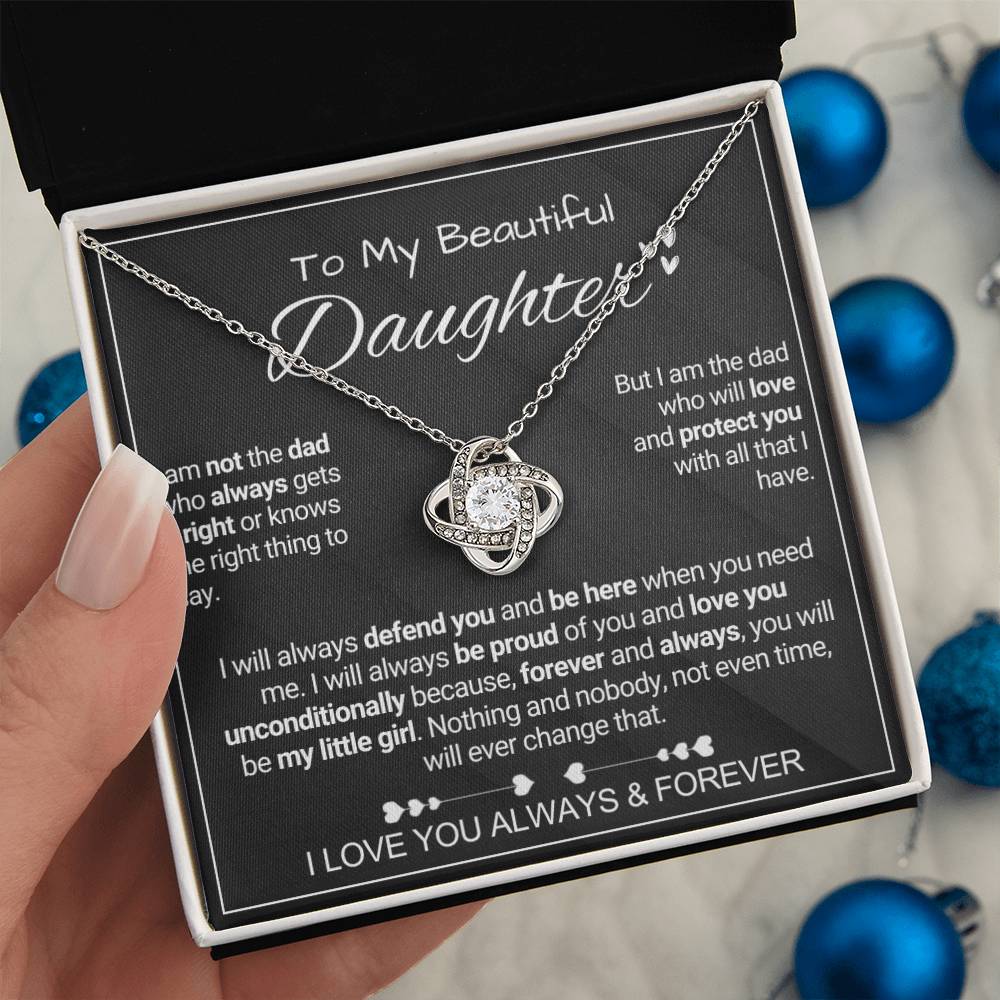 To My Daughter - Little Girl - Love Knot