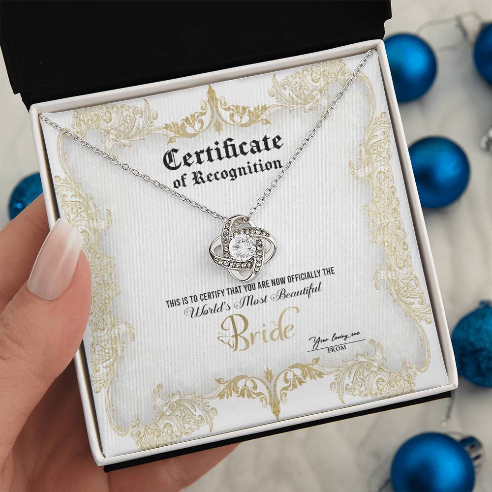 Bride - Certificate Of Achievement