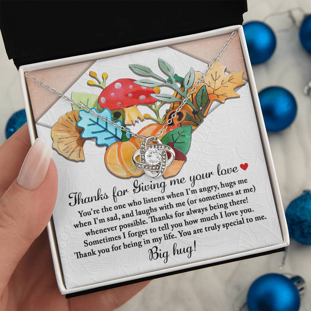 Thanksgiving - Big Hug - Love Knot Necklace