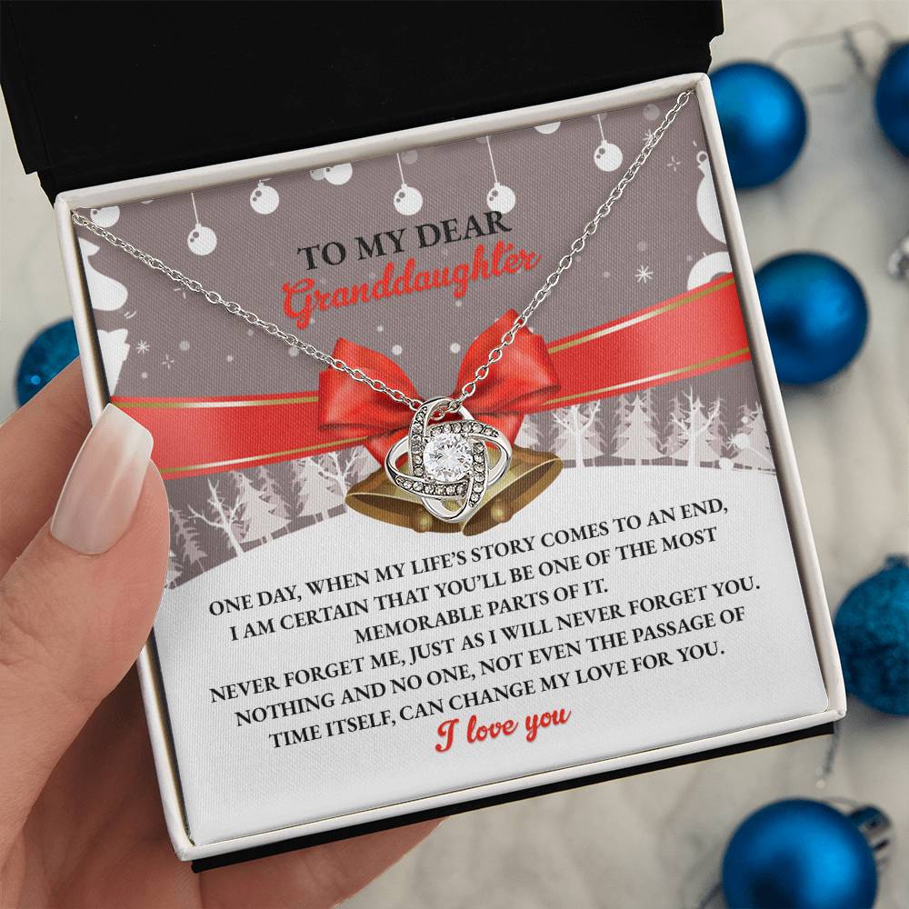 Granddaughter - Memorable Parts - Love Knot Necklace
