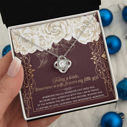 Daughter Wedding - Wonderful Memories - Love Knot Necklace