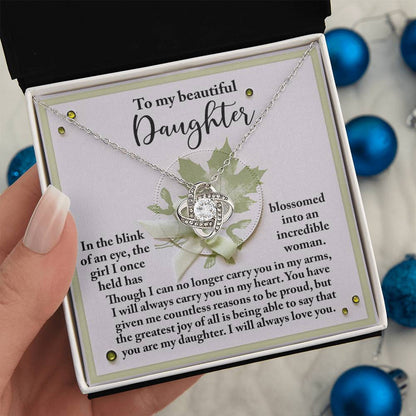 Daughter - Incredible Woman - Love Knot Necklace