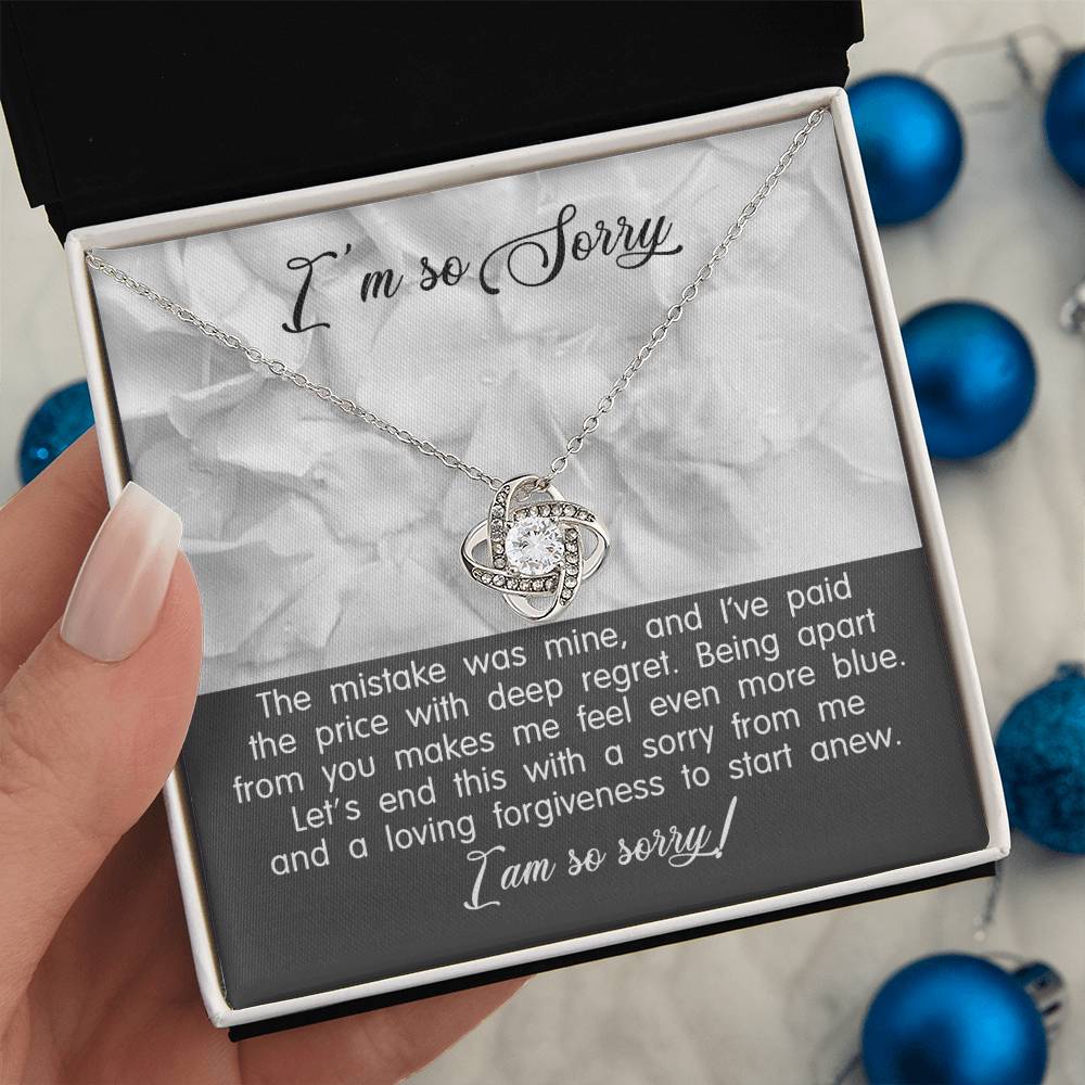 Sorry - With Deep Regret - Love Knot Necklace