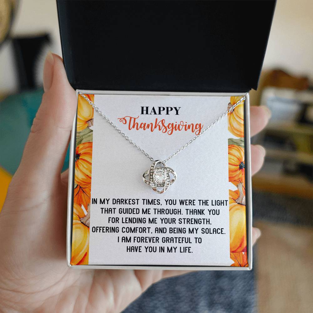 Thanksgiving - Guided Me Through - Love Knot Necklace