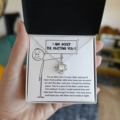 Sorry - Missing Piece - Love Knot Necklace