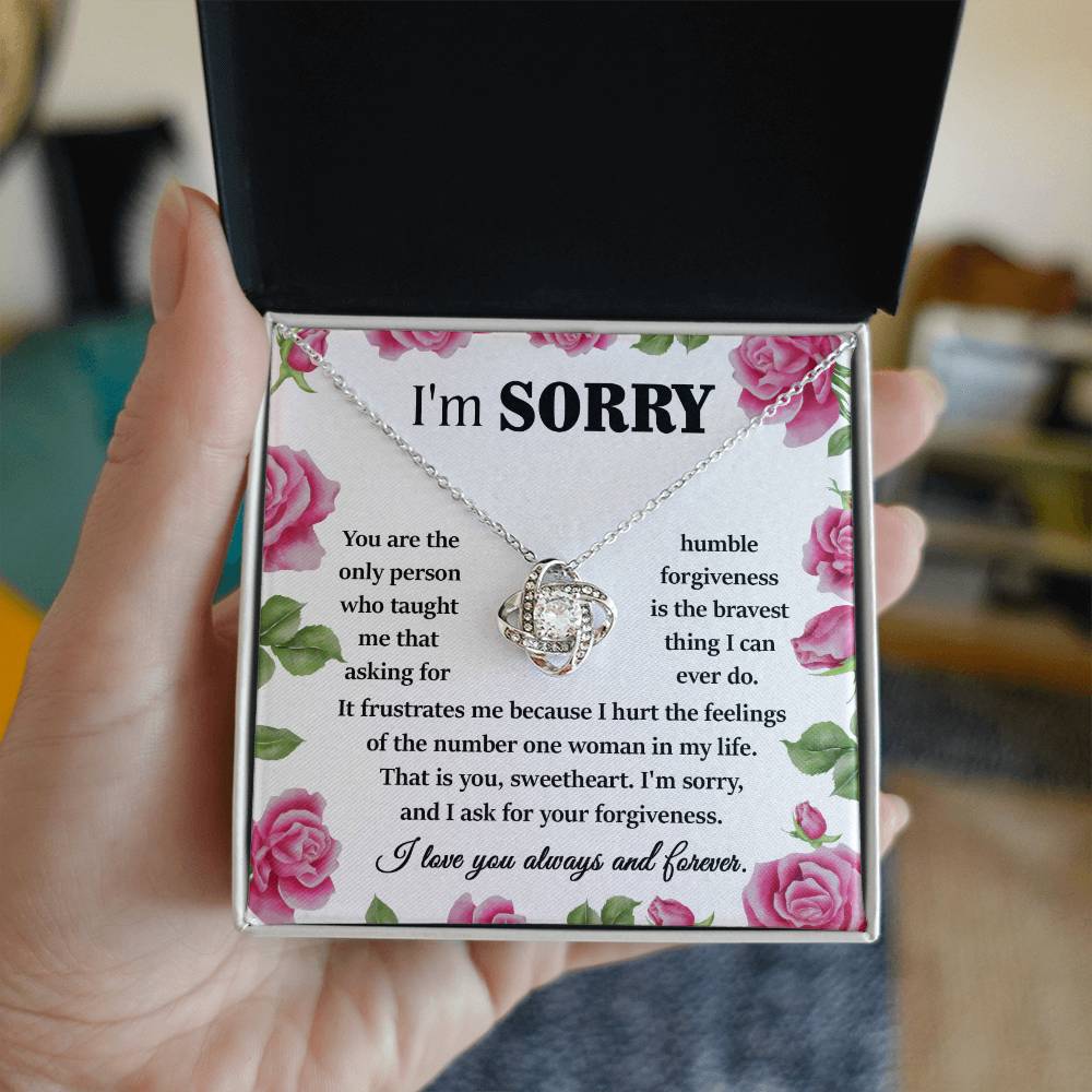 Sorry - Your Forgiveness - Love Knot Necklace