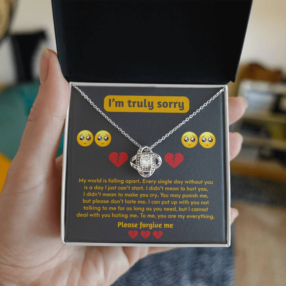 Sorry - Make You Cry - Love Knot Necklace