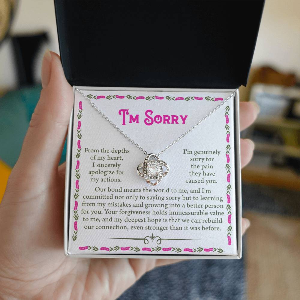 Sorry - A Better Person - Love Knot Necklace
