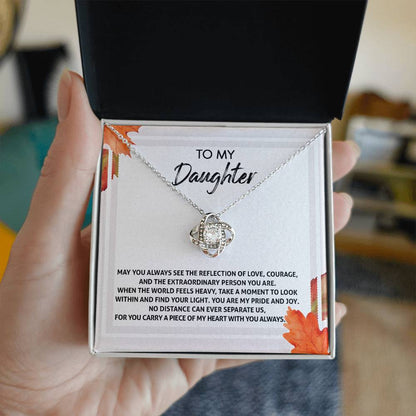 Daughter - Find Your Light - Love Knot Necklace