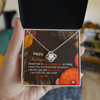 Thanksgiving - How Lucky - Love Knot Necklace