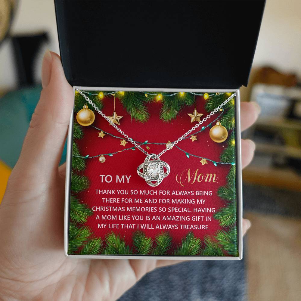 Mom - Christmas Memories - Love Knot Necklace