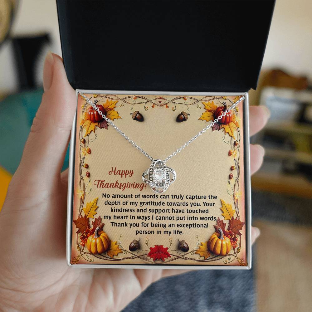 Thanksgiving - Put Into Words - Love Knot Necklace