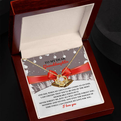 Granddaughter - Memorable Parts - Love Knot Necklace