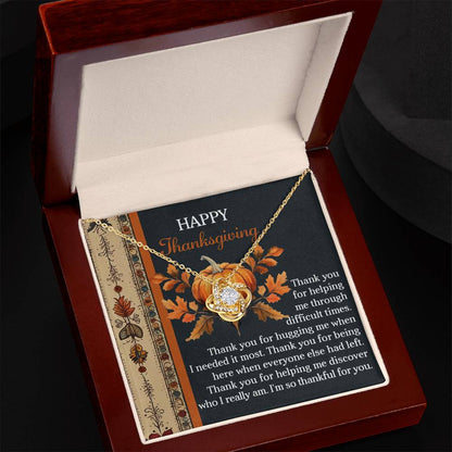 Thanksgiving - I Really Am - Love Knot Necklace