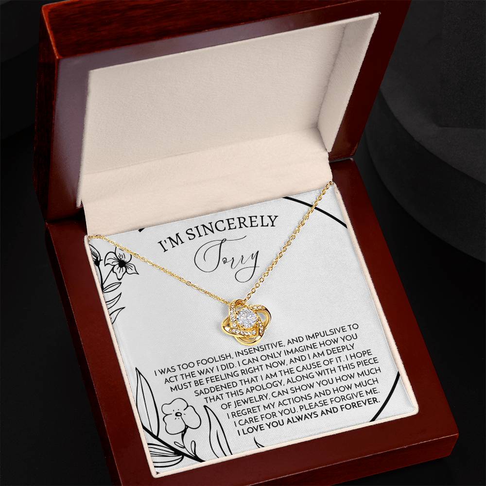 Sorry - Care For You - Love Knot Necklace