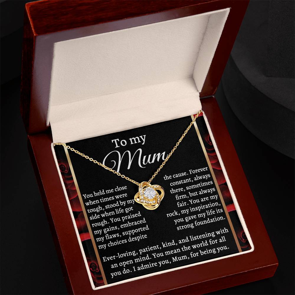 Mom - By My Side - Love Knot Necklace