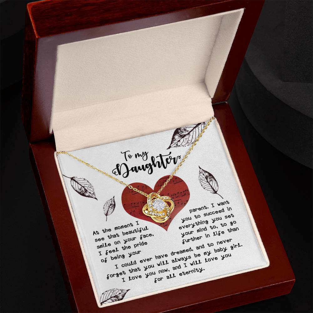 Daughter - On Your Face - Love Knot Necklace