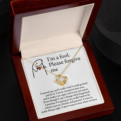Sorry - Make Things Right - Love Knot Necklace