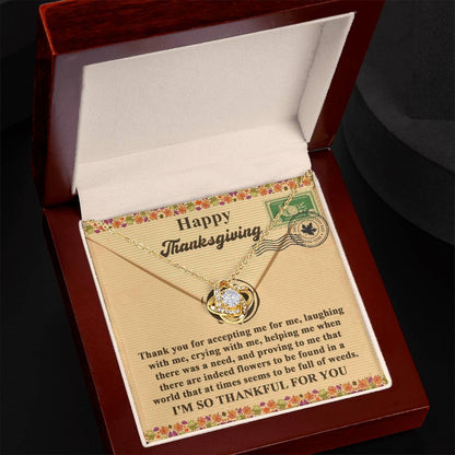 Thanksgiving - Proving To Me - Love Knot Necklace
