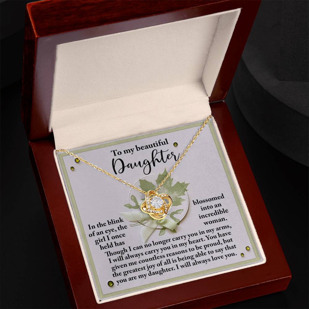 Daughter - Incredible Woman - Love Knot Necklace