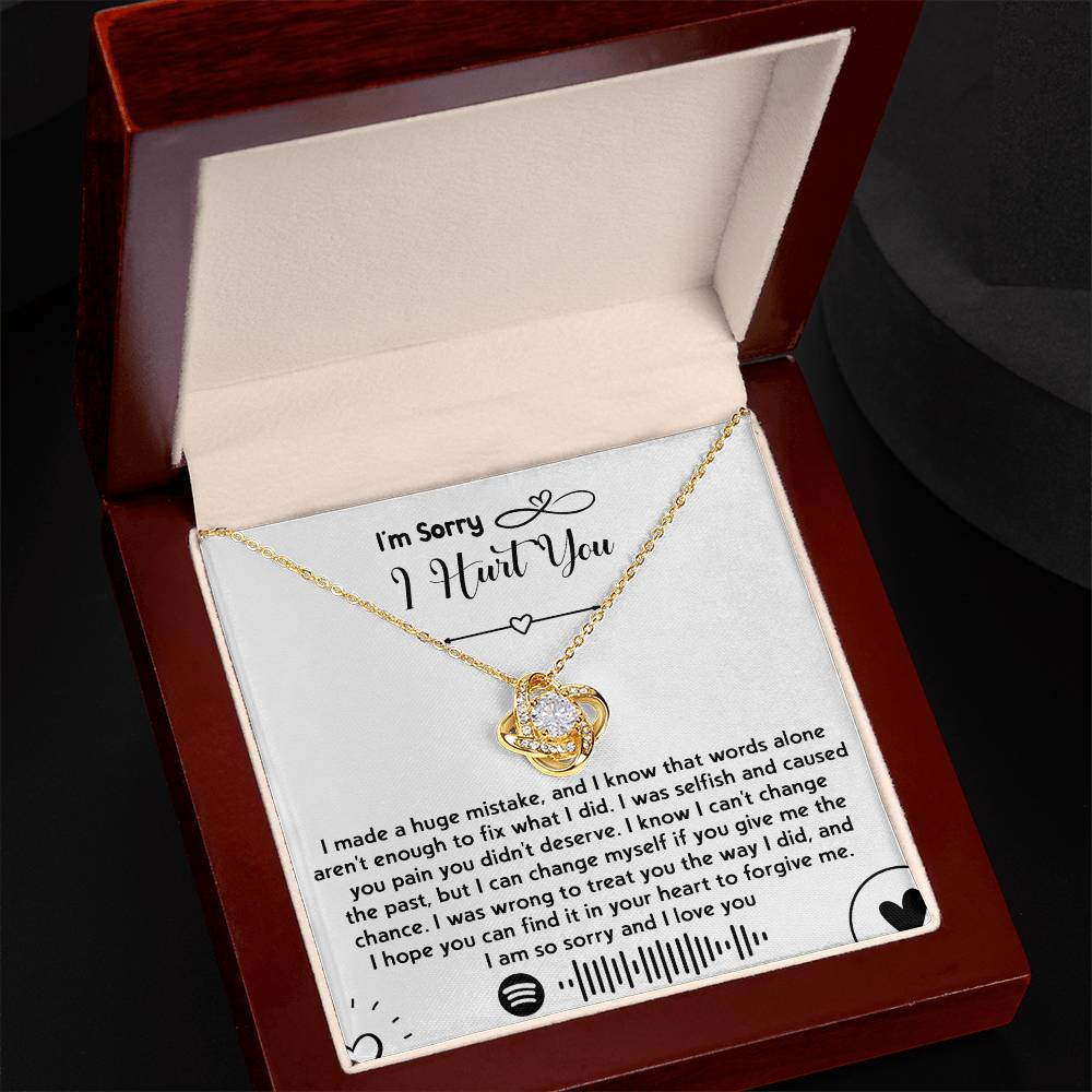 Sorry - You Didn't Deserve - Love Knot Necklace