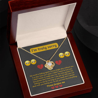 Sorry - Make You Cry - Love Knot Necklace