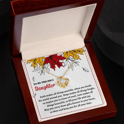 Daughter - Fill Your Life - Love Knot Necklace