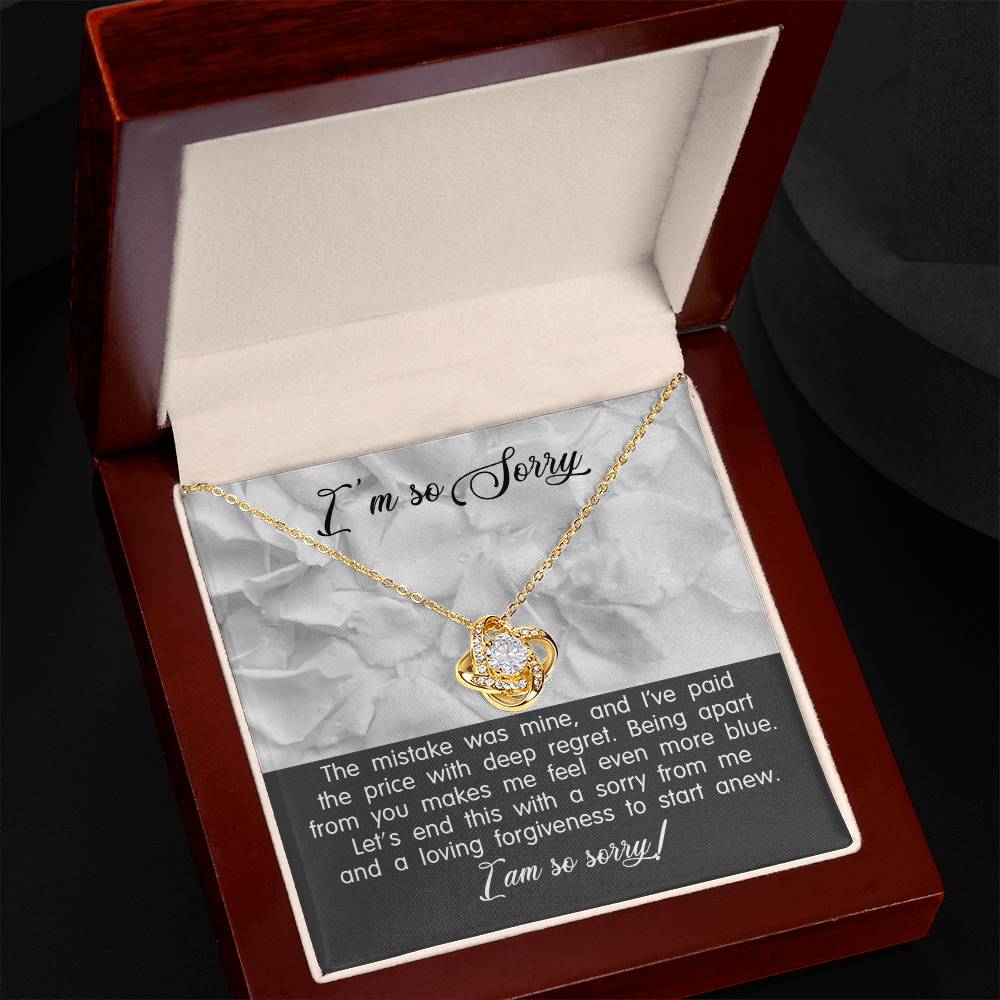 Sorry - With Deep Regret - Love Knot Necklace