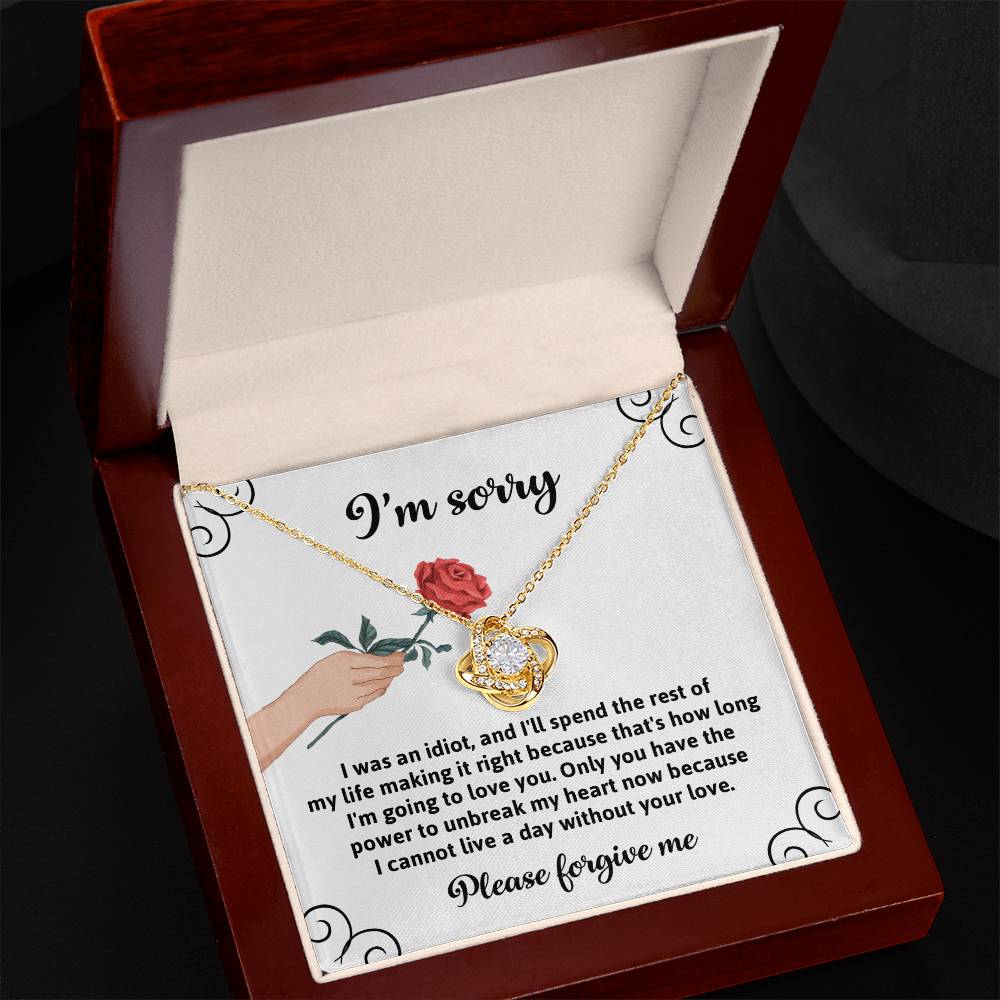 Sorry - Making It Right - Love Knot Necklace