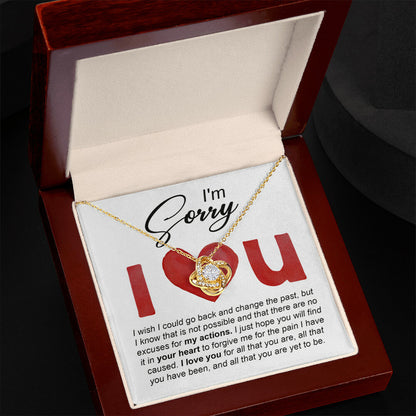 Sorry - Change The Past - Love Knot Necklace