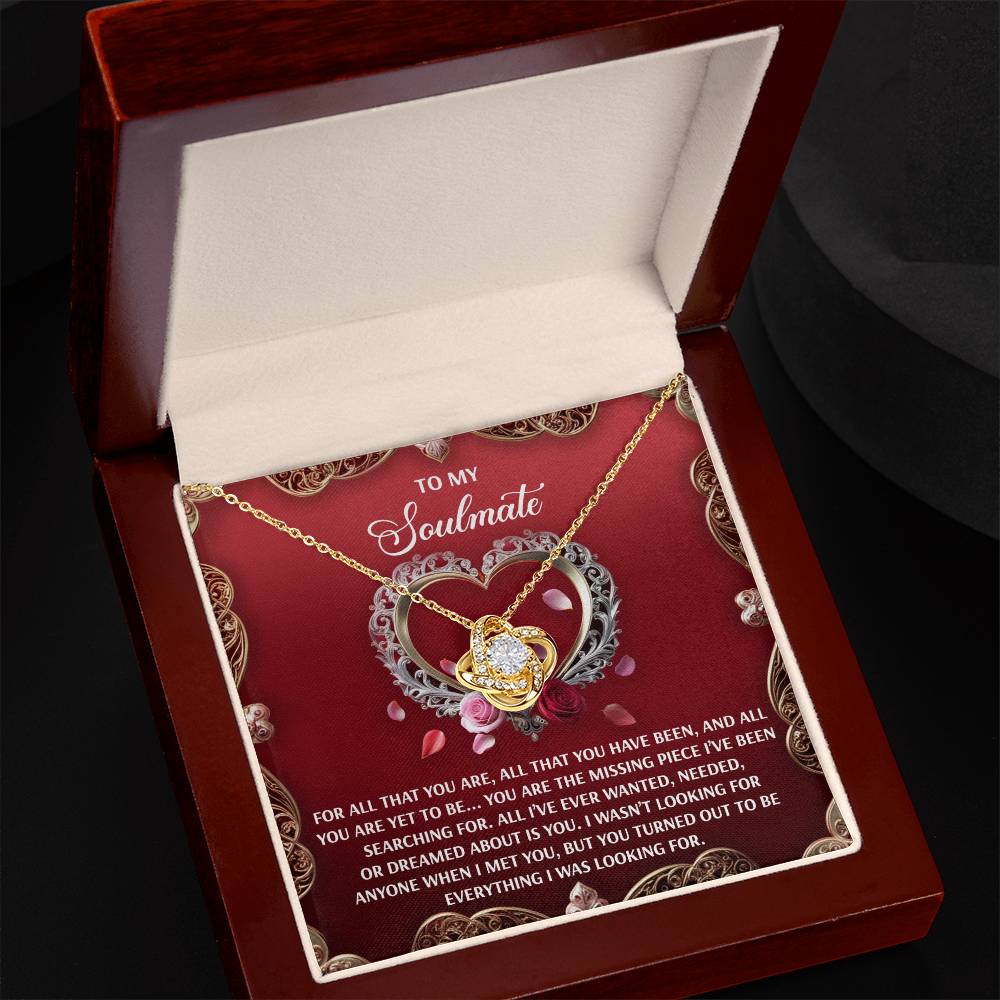 Soulmate - I Met You - Love Knot Necklace