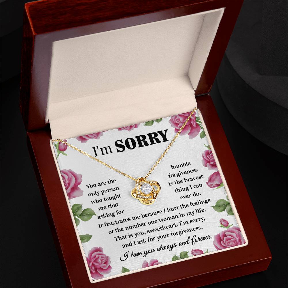 Sorry - Your Forgiveness - Love Knot Necklace