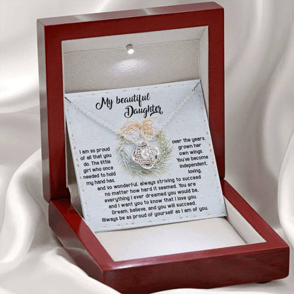 Daughter - Proud Of Yourself - Love Knot Necklace