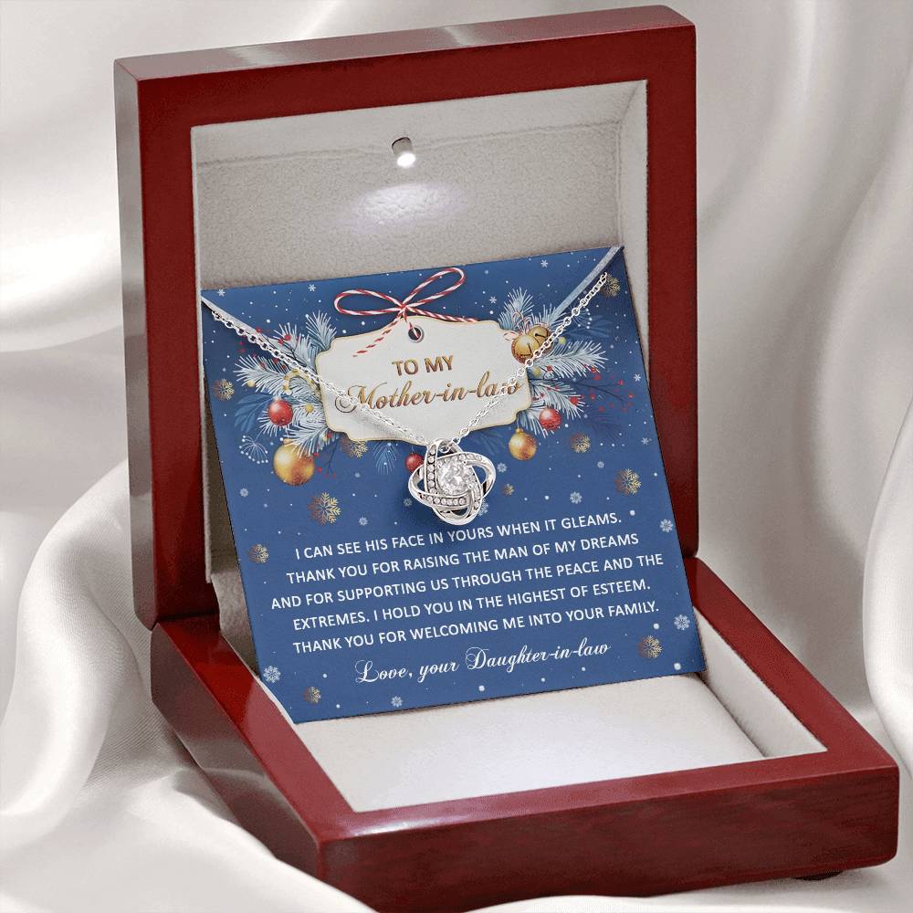 Mother-in-law - I Hold You - Love Knot Necklace