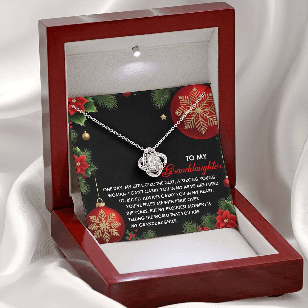 Granddaughter - Proudest Moment - Love Knot Necklace