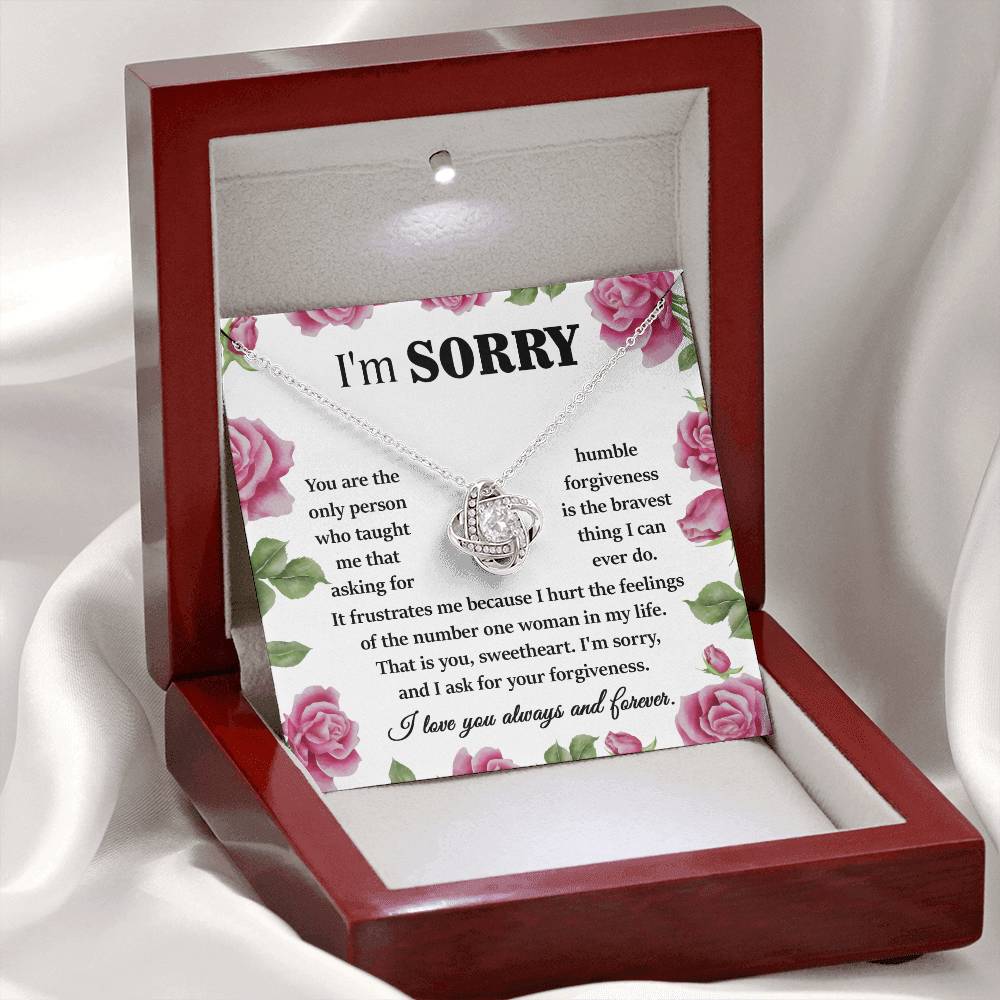 Sorry - Your Forgiveness - Love Knot Necklace