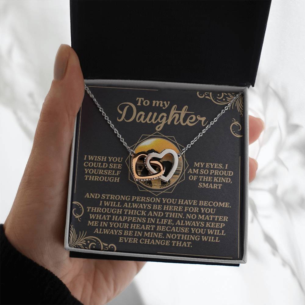 Daughter - Proud Heart - Interlocking Hearts